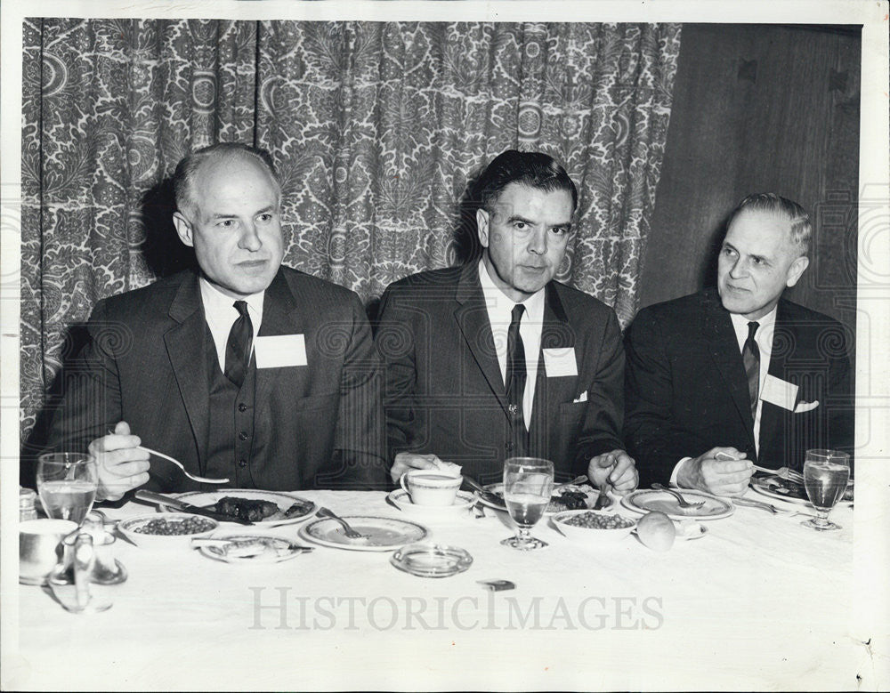 1963 Press Photo University Club, Edward K Meir, John S Black and Stanley Worka - Historic Images
