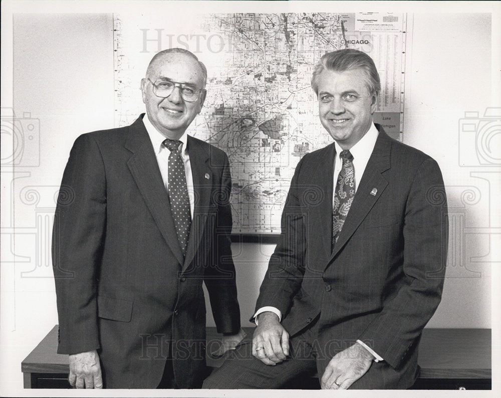 1992 Press Photo Phillip A. Merriam and Lawrence A. Reynolds - Historic Images