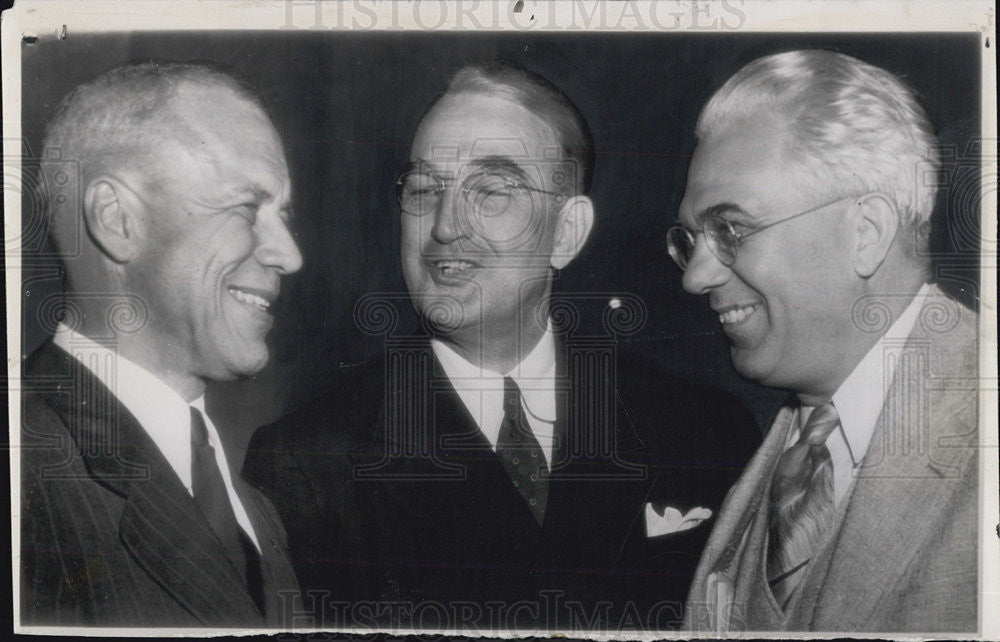 1945 Press Photo Sec. Robert Patterson; Sen. James M. Mead, Sen. Homer Ferguson - Historic Images