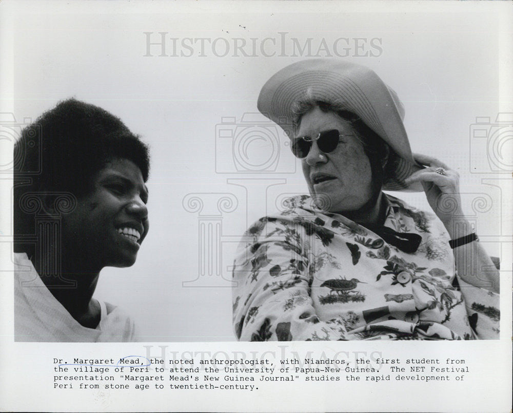 1968 Press Photo of noted anthropologist Dr. Margaret Mead - Historic Images