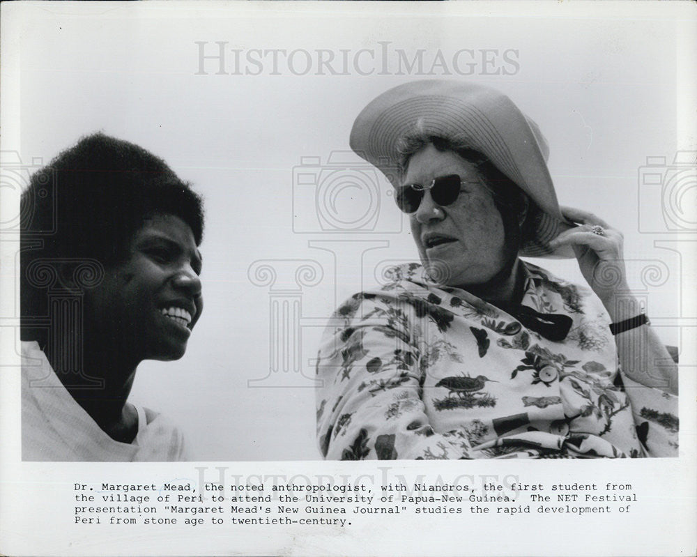 1968 Press Photo of Dr. Margaret Mead, noted anthropologist and author - Historic Images