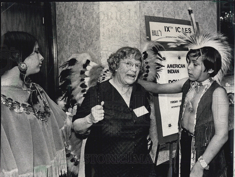 1973 Press Photo Margaret Mead Patricia Baile Patrick - Historic Images