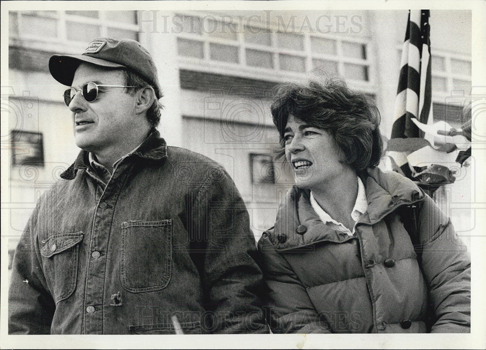 1986 Press Photo Adlai Stevenson III Wife Nancy Farm Hanover New Hampshire - Historic Images