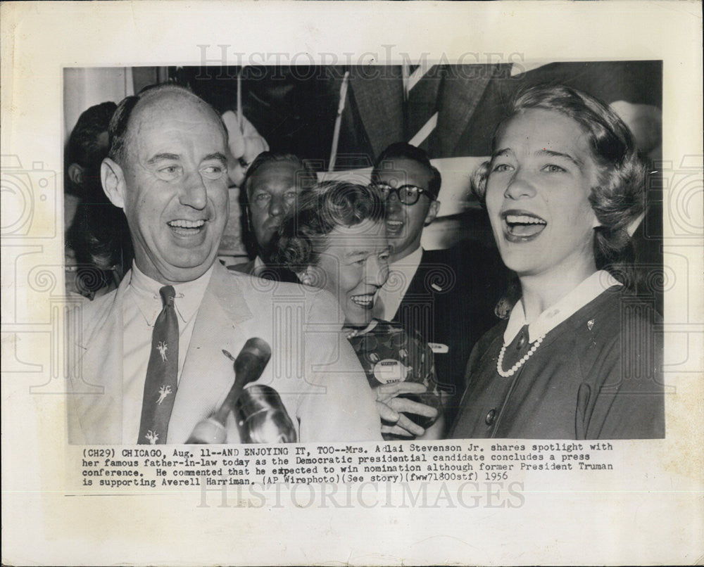 1958 Press Photo Mrs. Adlai Stevenson Jr. Father-In-Law - Historic Images