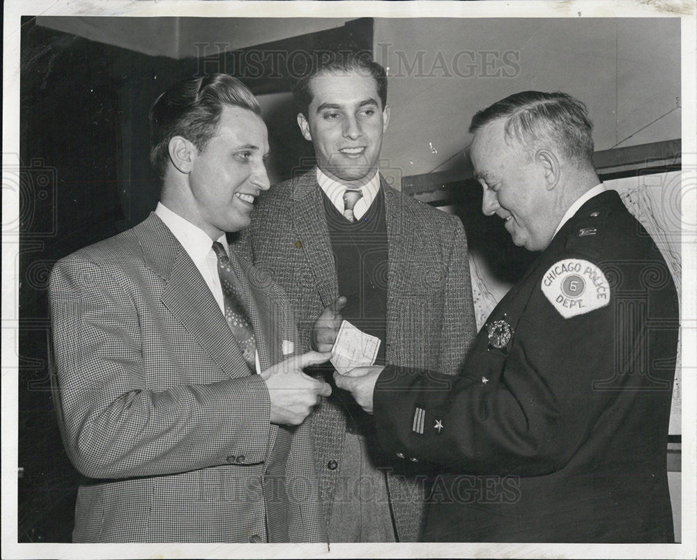 1958 Press Photo William McWhinney, Benjamin Pillar, and Capt Richard T. Lawler - Historic Images