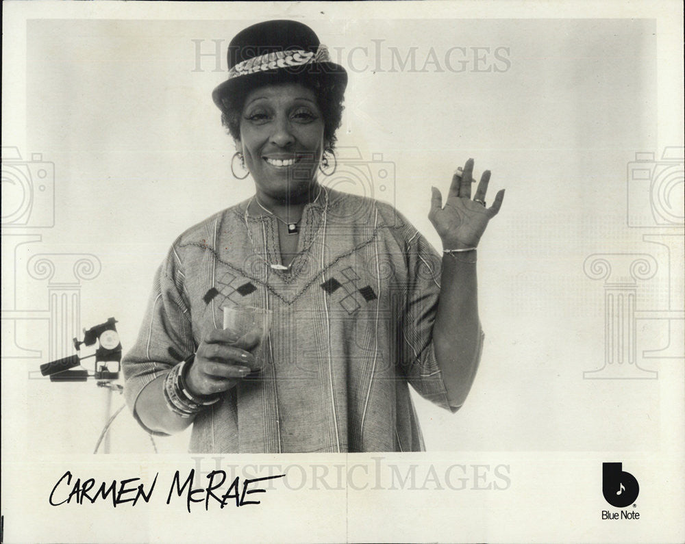 1975 Press Photo Jazz Singer Carmen McRae - Historic Images