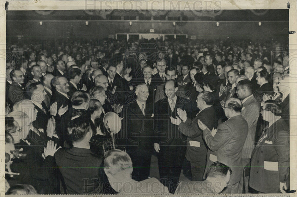 1949 Press Photo Gov Elect Adlai Stevenson Inauguration - Historic Images