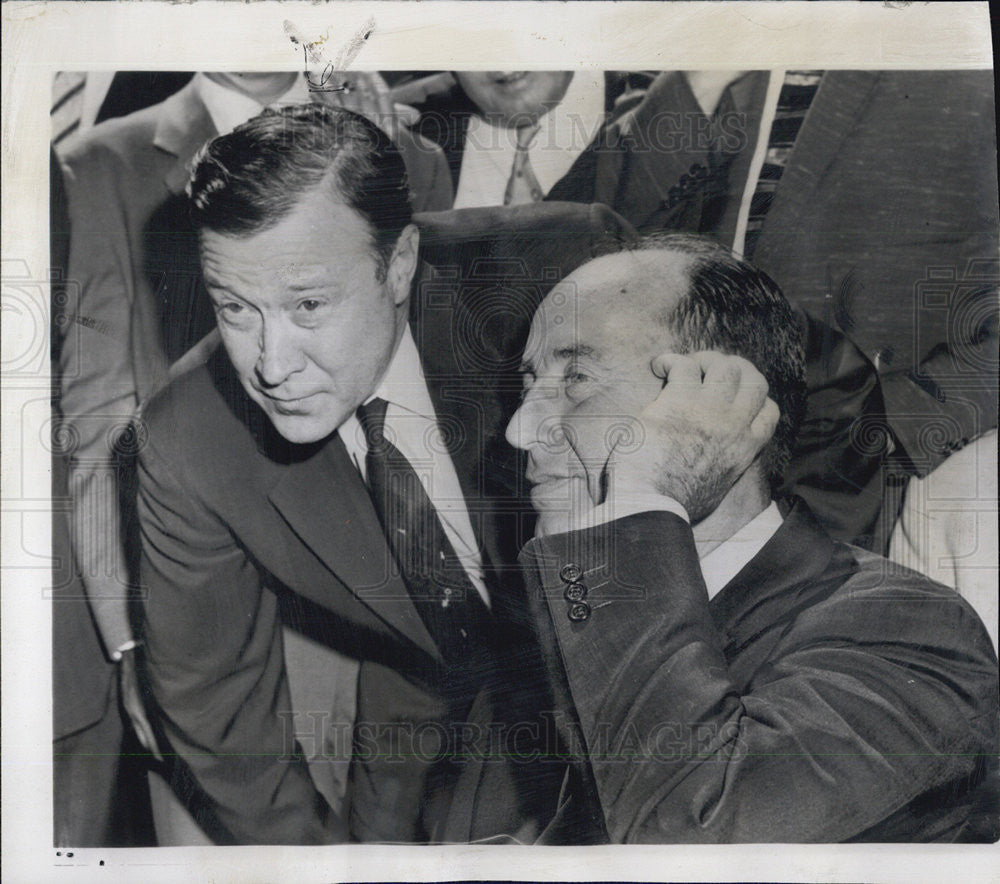 1956 Press Photo Democratic Pres Adlai stevenson and Sen Pat McNamara - Historic Images