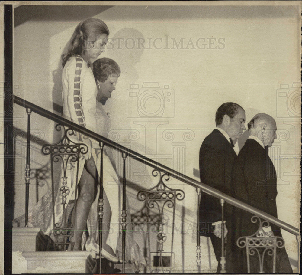 1971 Press Photo President And Mrs. Richard Nixon, Australian Prime Minister - Historic Images