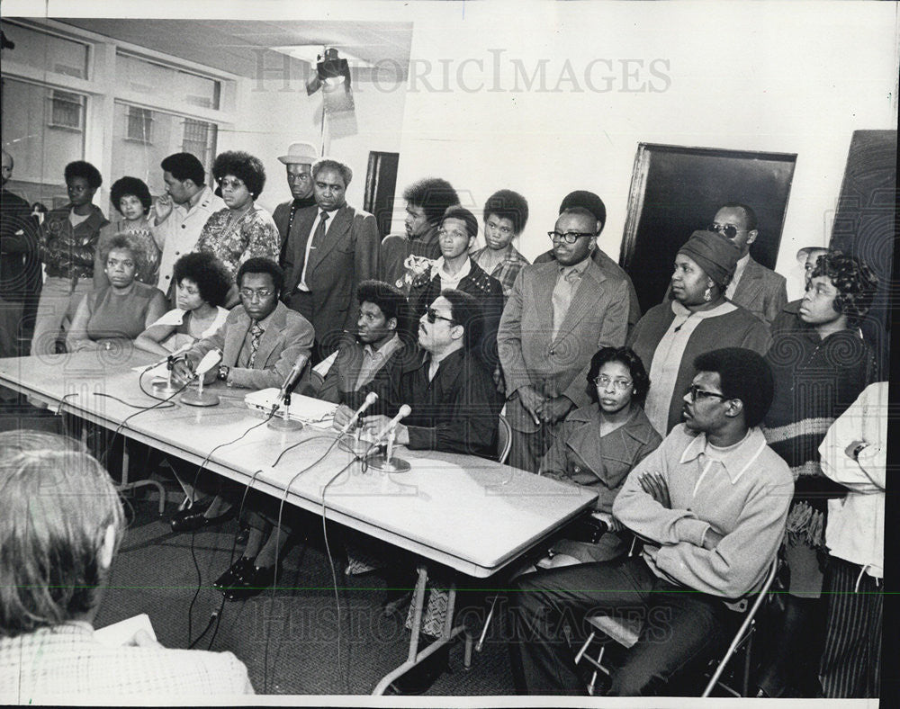 1972 Press Photo Russell R. Meek/Black Businessmen Murders/Press Conference - Historic Images