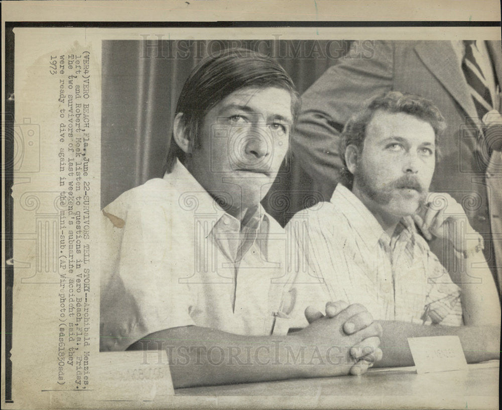 1973 Press Photo Archibald Menzies Robert Meek - Historic Images