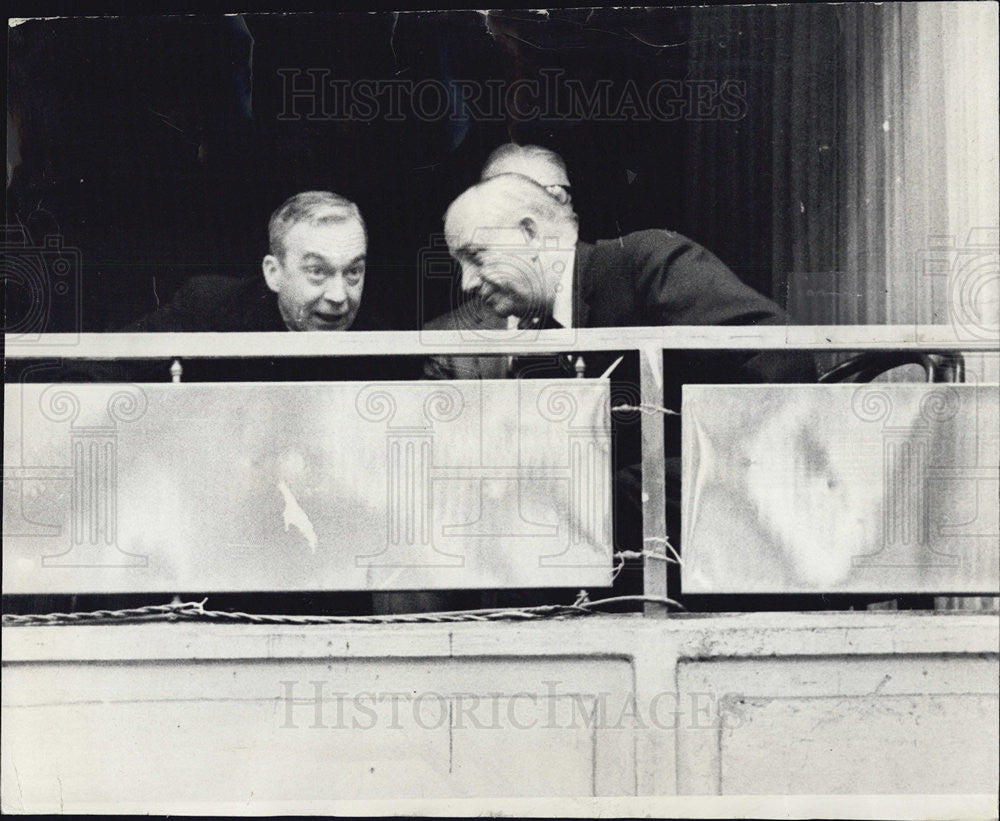 1966 Press Photo Rev. Msgr. William McManus and School Supt. Benjamin Willis - Historic Images