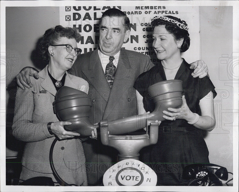 1951 Press Photo Helen Dormitzer Chairman Women&#39;s Division Republican Central - Historic Images