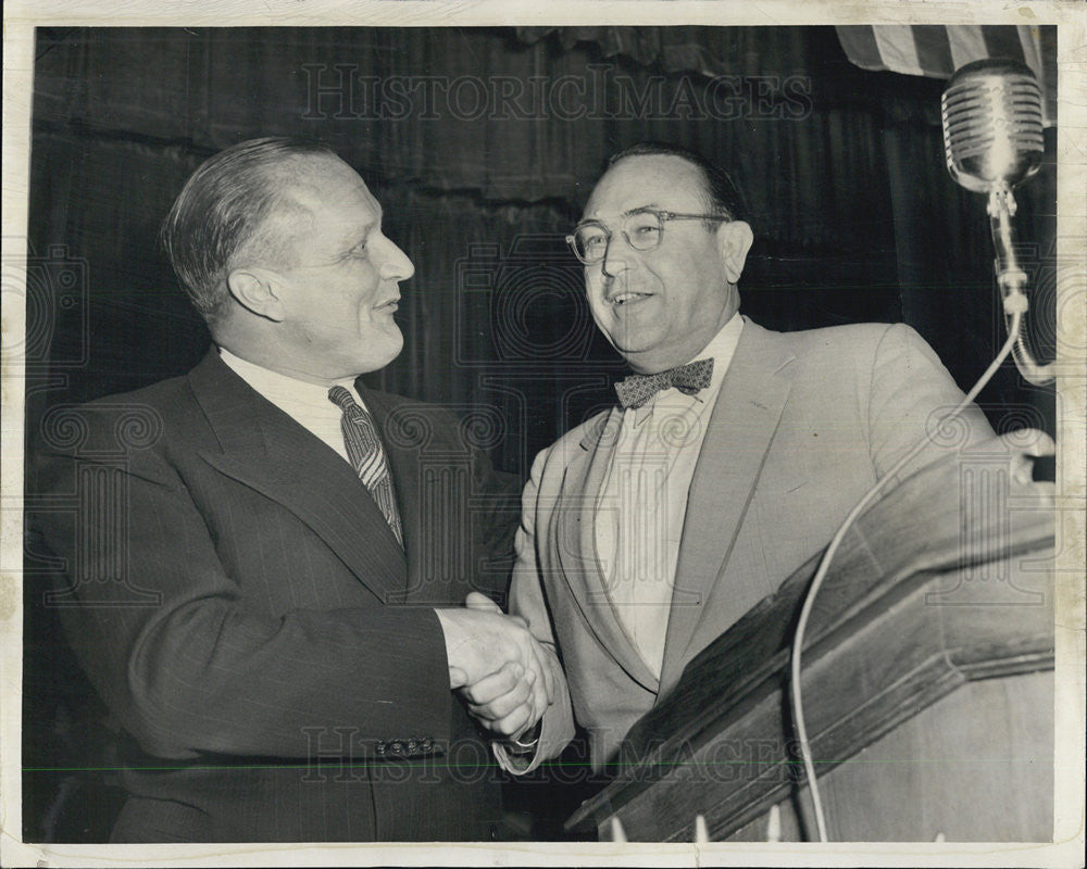 1954 Press Photo Wm Knowland and Joe Meek, both Rep. candidate for US Senator. - Historic Images