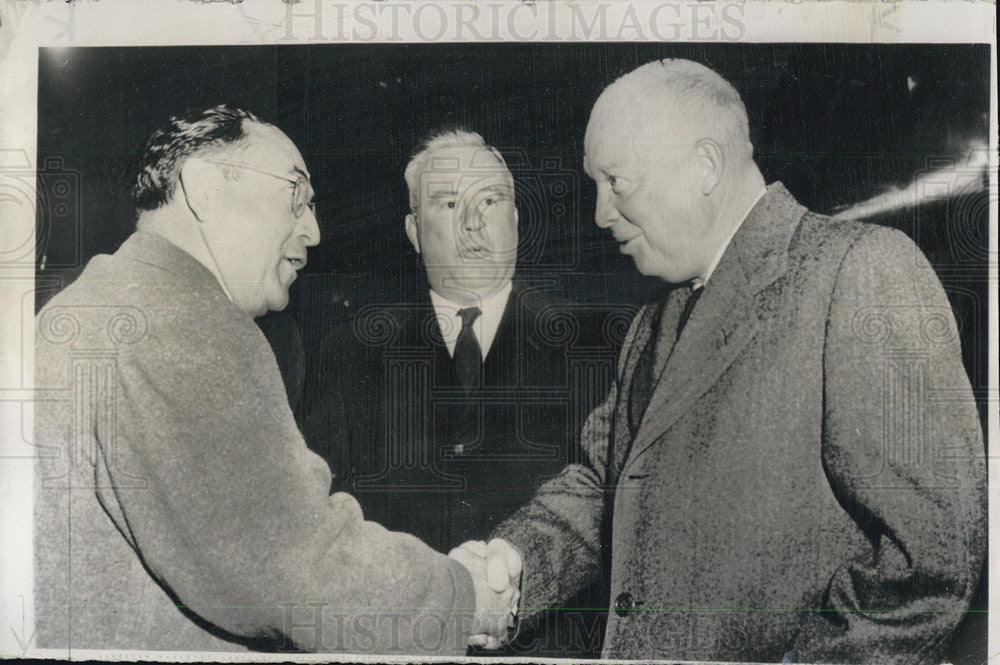 1954 Press Photo President Eisenhower Joseph T. Meek Senatorial Candidate - Historic Images