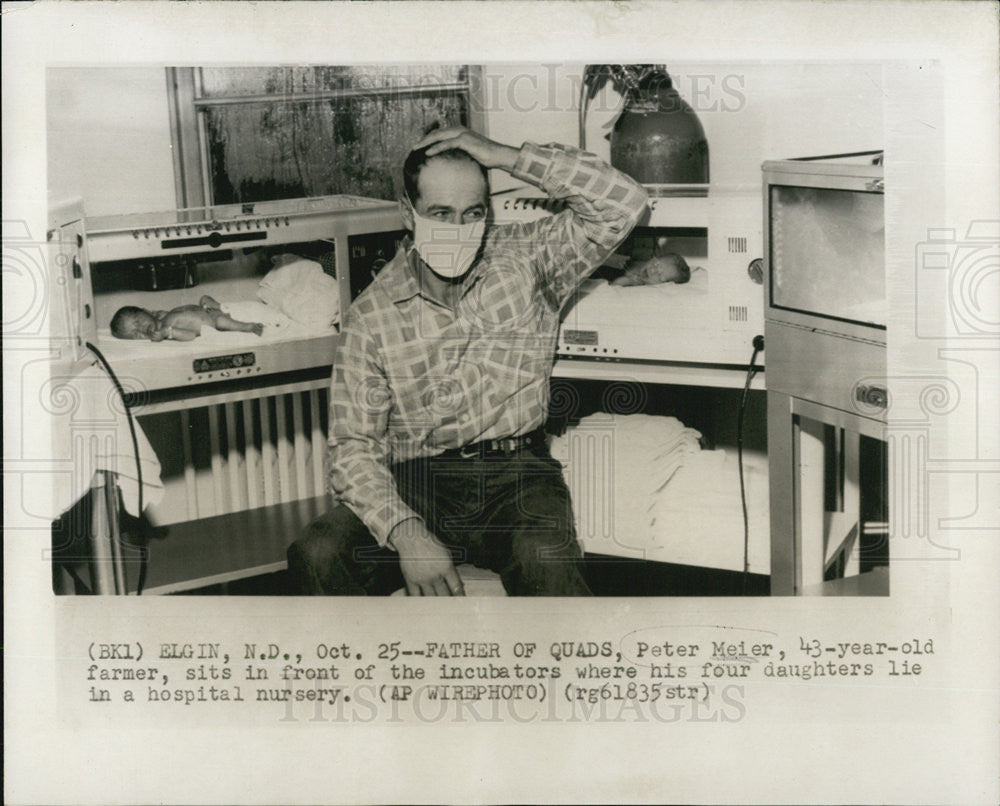 Press Photo Meier Father of Quadruplets - Historic Images