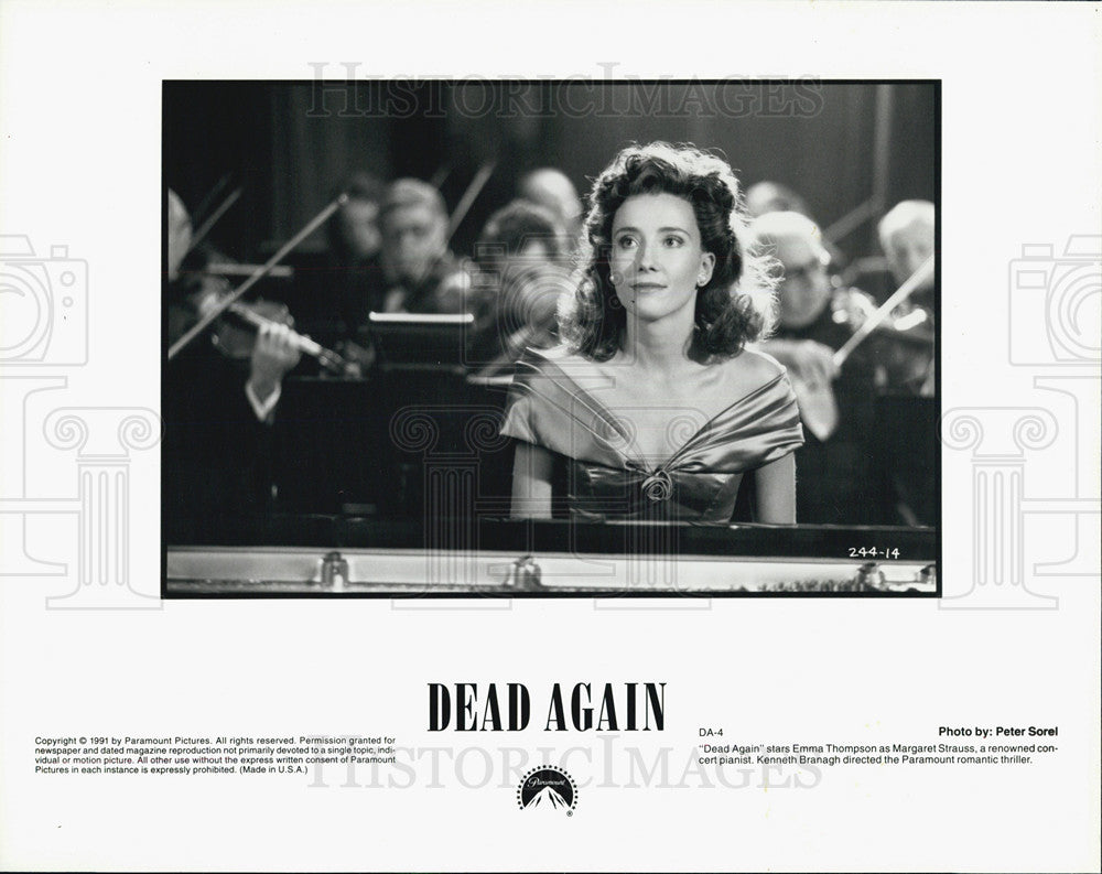 1991 Press Photo Actress Emma Thompson Scene From &quot;Dead Again&quot; - Historic Images