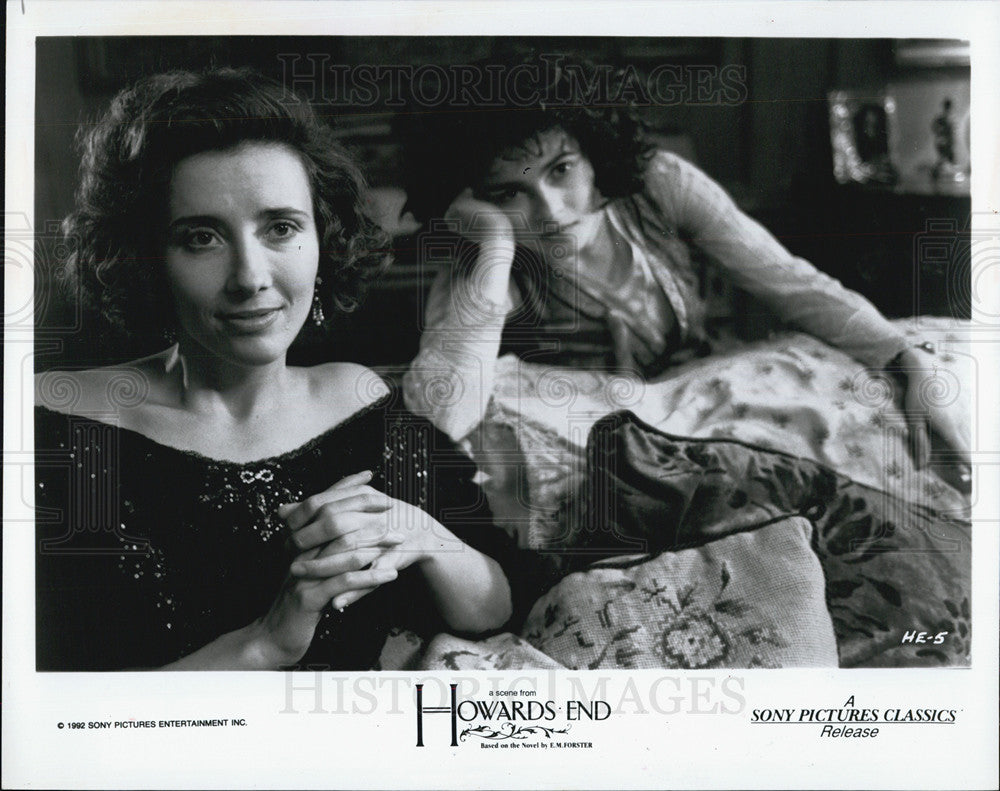 1992 Press Photo Emma Thompson and Helena Bonham Carter in Howards End - Historic Images