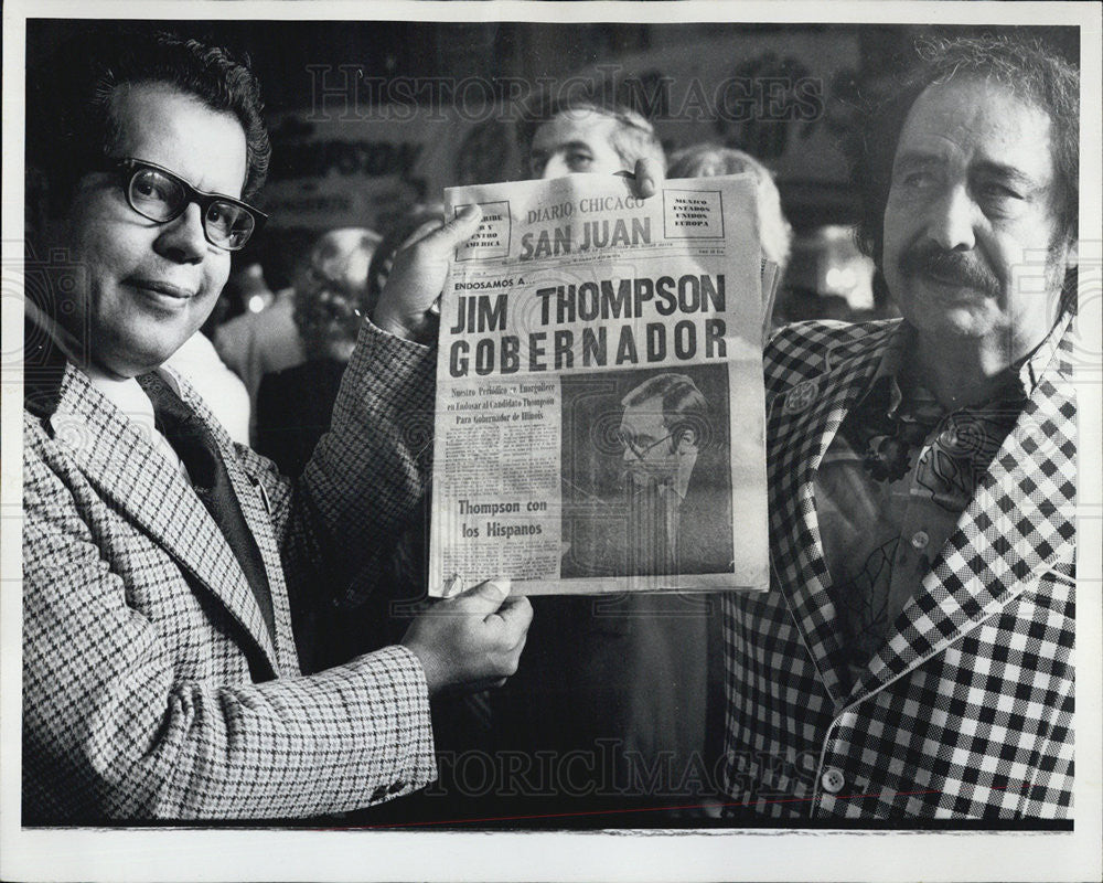 1976 Press Photo Thompson Election Campaign - Historic Images