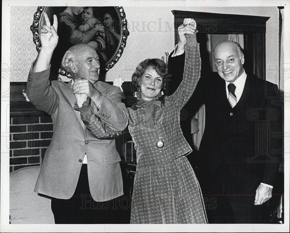 1978 Press Photo Billy Sullivan Kathleen Sullivan Joseph Alioto - Historic Images