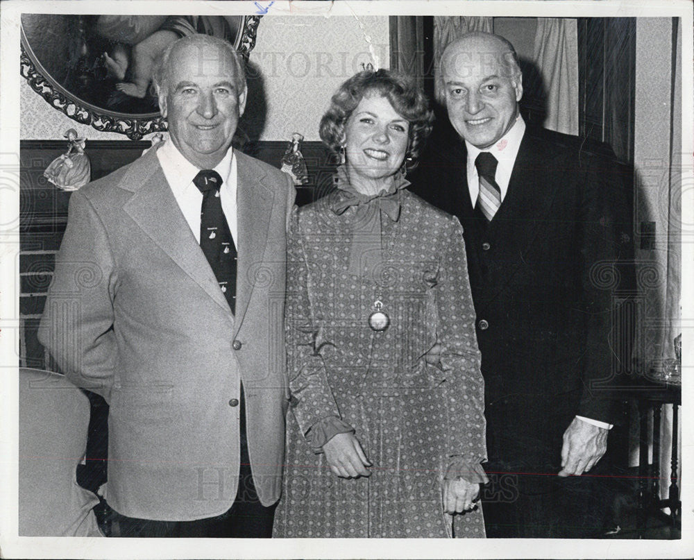 1978 Press Photo Billy Sullivan, Kathleen Sullivan and Joseph Alioto - Historic Images