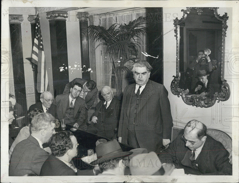 1943 Press Photo John L Lewis President United Mine Workers - Historic Images