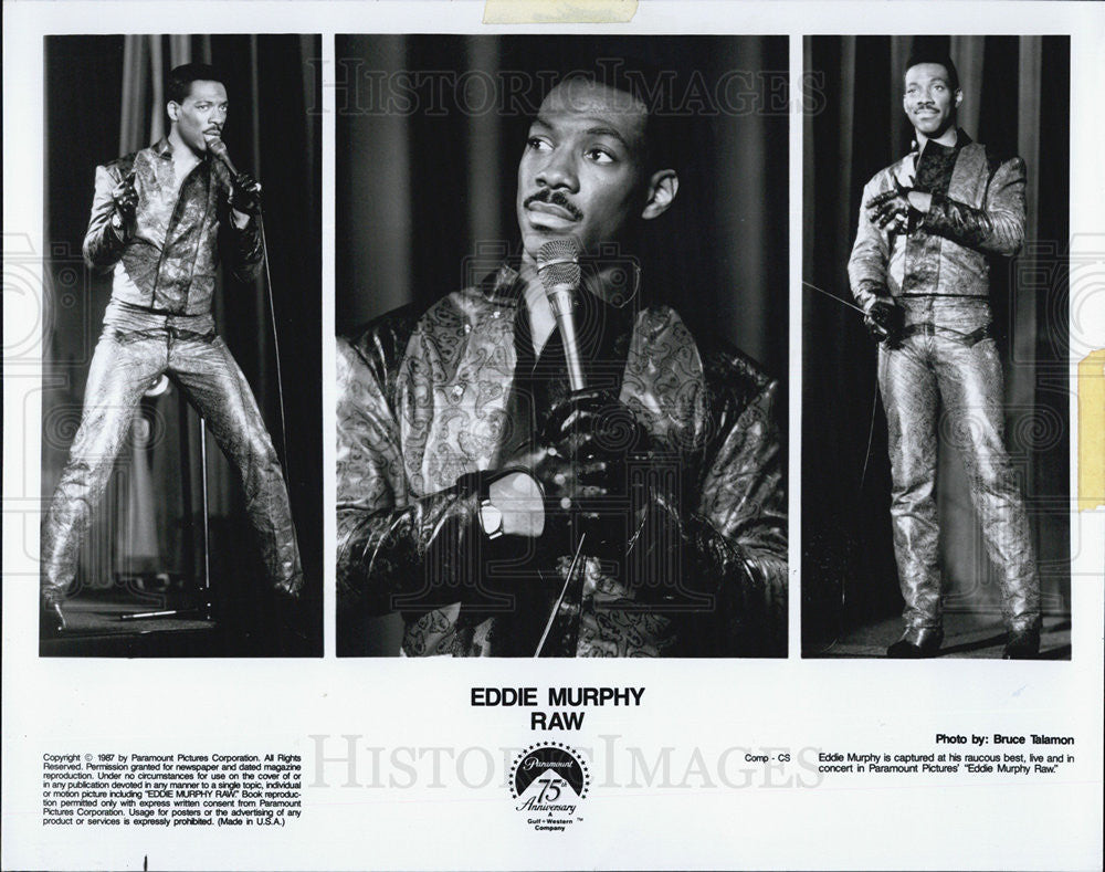 1987 Press Photo Eddie Murphy Raw - Historic Images