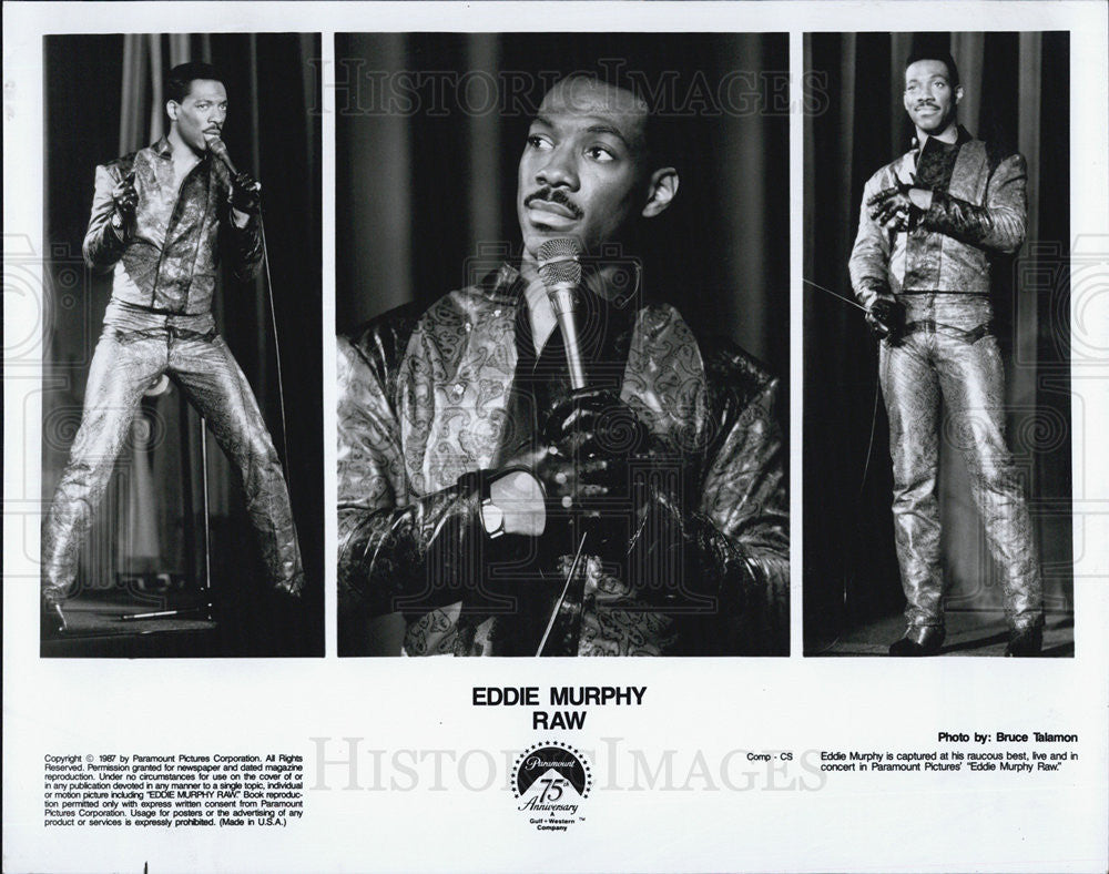 1987 Press Photo Eddie Murphy Raw - Historic Images