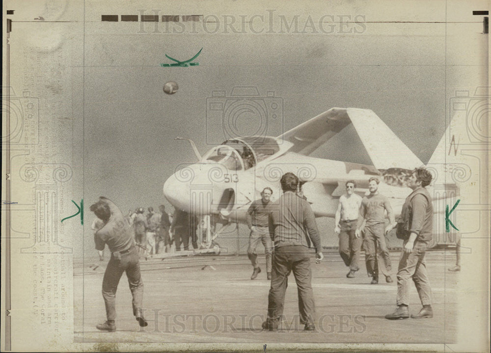 1972 Press Photo U.S. Navy ships - Coral Sea - Historic Images