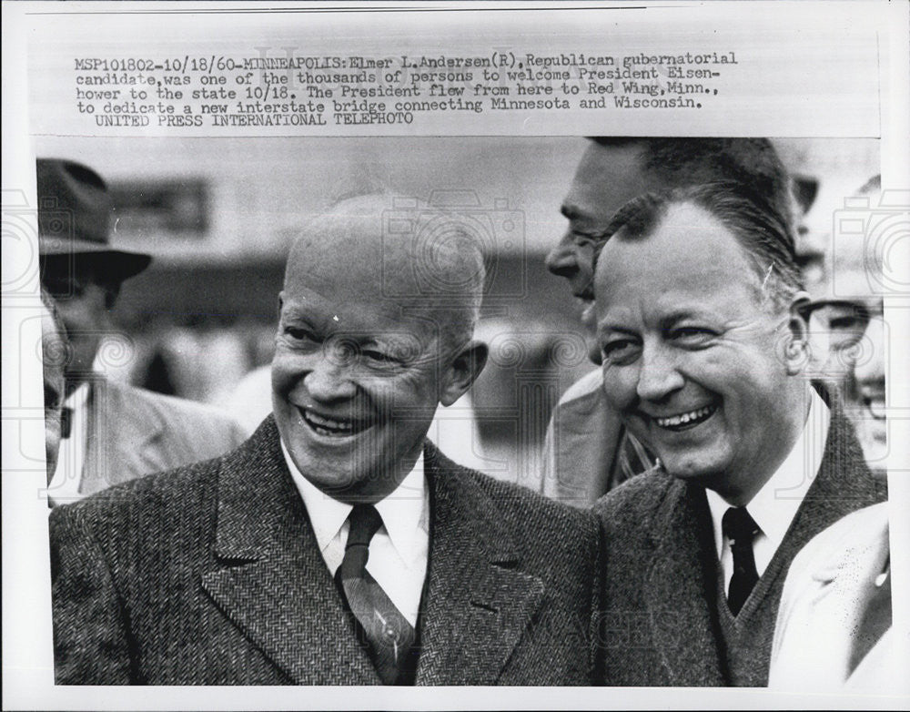 1960 Press Photo Elmer L. Anderson Republican gubernatorial candidate President - Historic Images