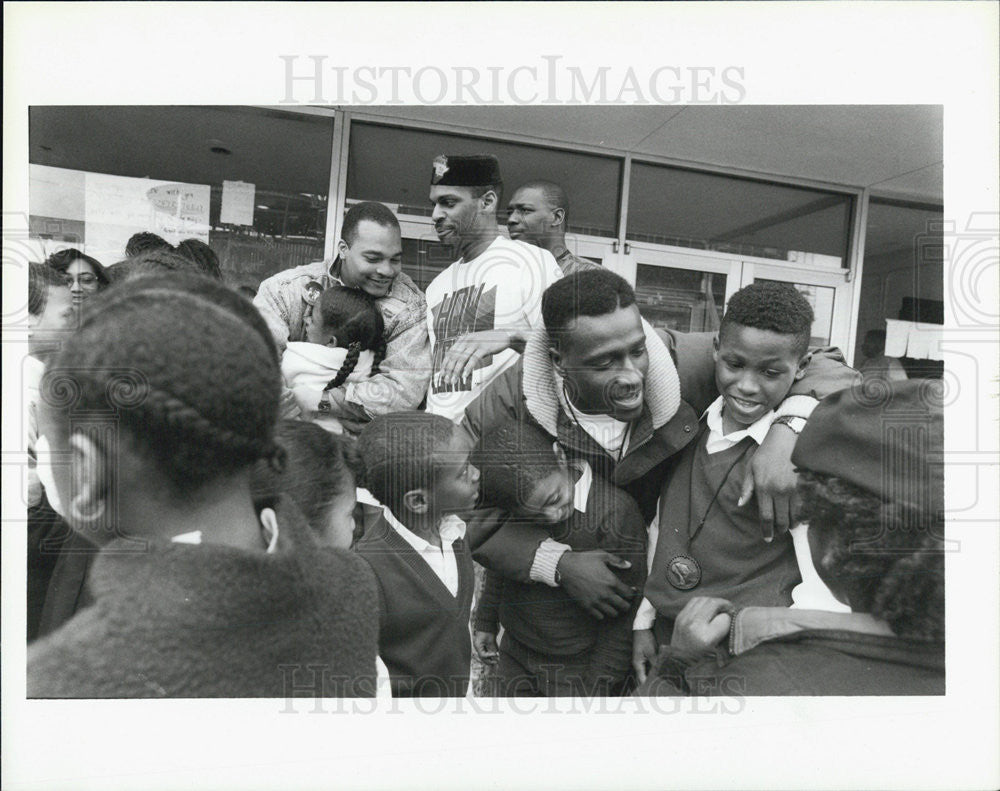 1989 Press Photo college Wayne State University blacks sit in - Historic Images