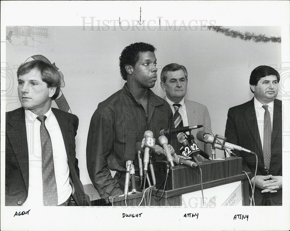 1987 Press Photo Dwight Gooden, at press conference. - Historic Images