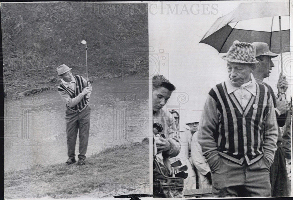 1964 Press Photo Bing Crosby Actor Singer Entertainer plays golf - Historic Images