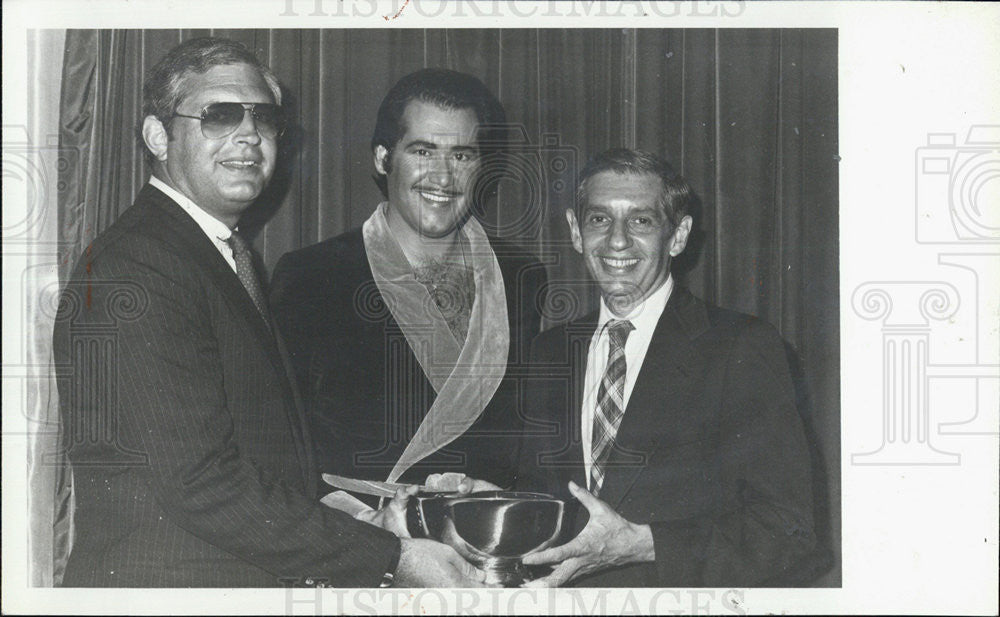 Press Photo Jack Pappas Wayne Newton Robert Sage - Historic Images