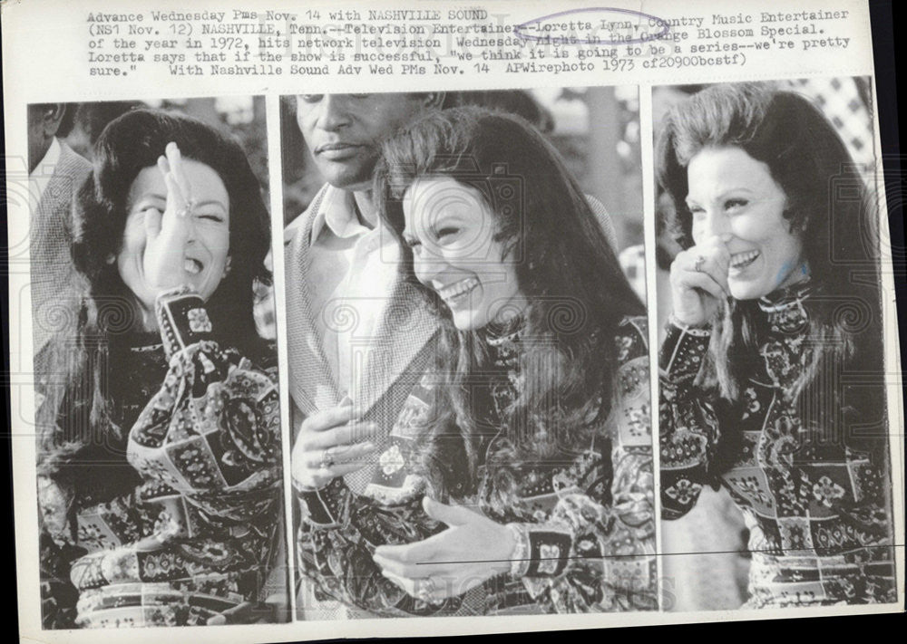 1974 Press Photo Loretta Lynn Country Music Entertainer of the Year in 1972 - Historic Images