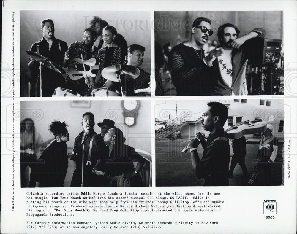 Press Photo Eddie Murphy in session  second album single Put Your Mouth on Me - Historic Images