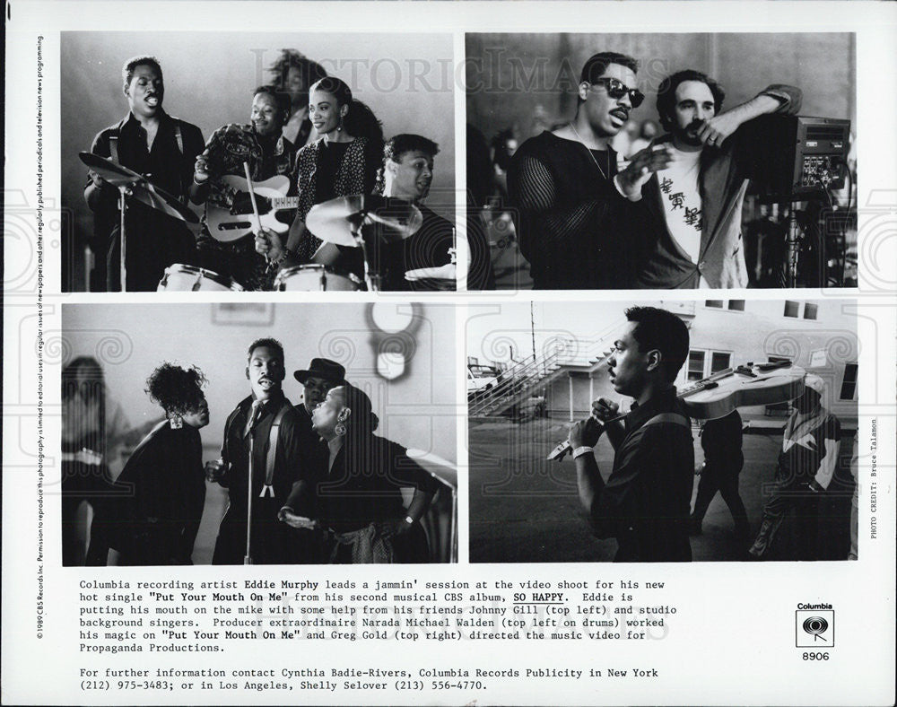 Press Photo Eddie Murphy in session 2nd album single Put Your Mouth On Me - Historic Images