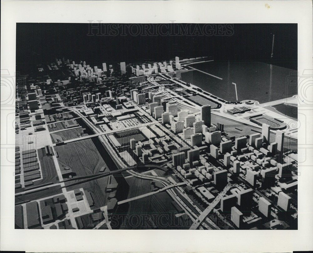 1960 Press Photo Proposal Site for University of Illinois Chicago campus. - Historic Images