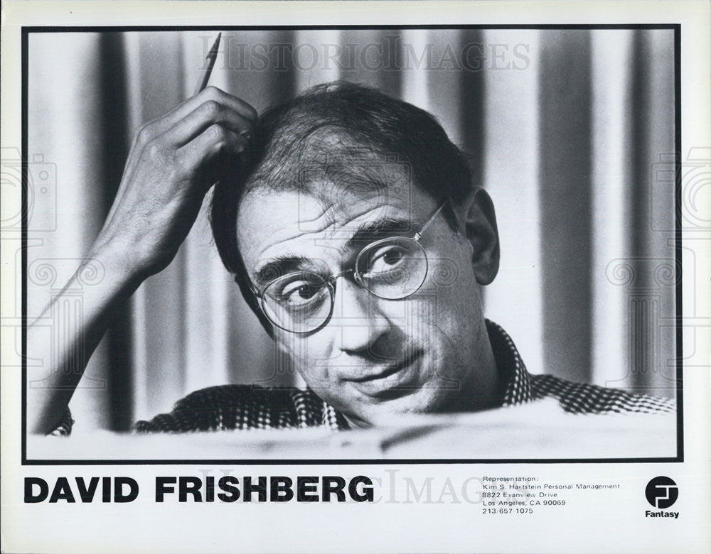 1987 Press Photo Singer and Pianist David Frishberg - Historic Images