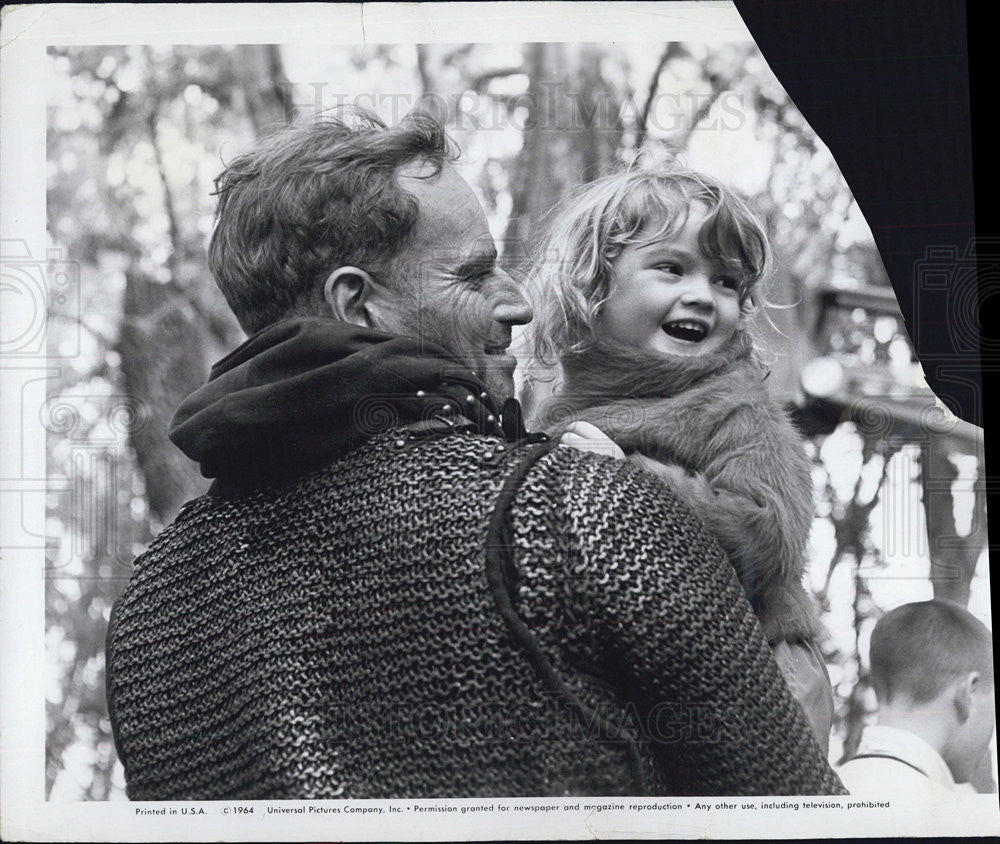 Press Photo Charlton Heston with daughter Holly Ann - Historic Images