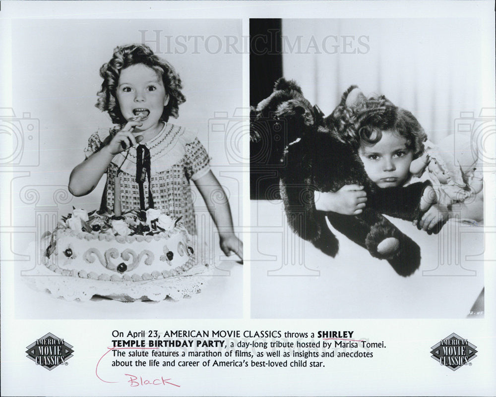 Press Photo Shirley Temple Birthday Party American Movie Classics - Historic Images