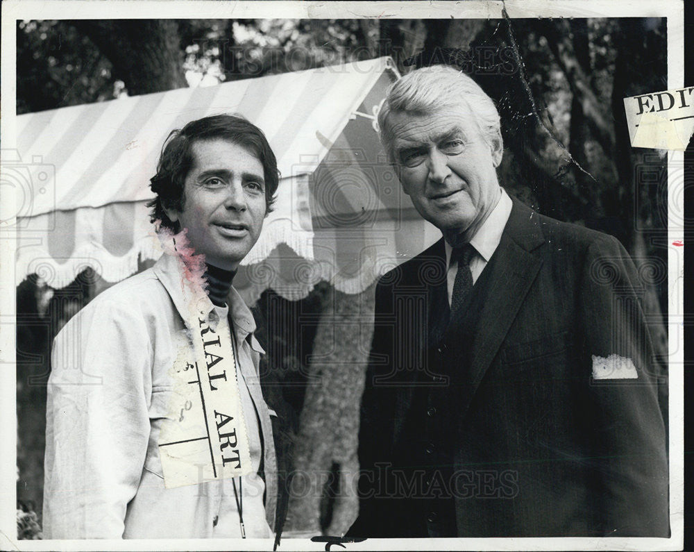 1973 Press Photo James Stewart and Jud Taylor - Historic Images