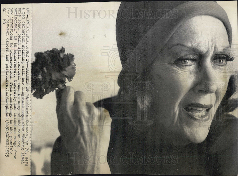 1975 Press Photo Swanson after cancer - Historic Images