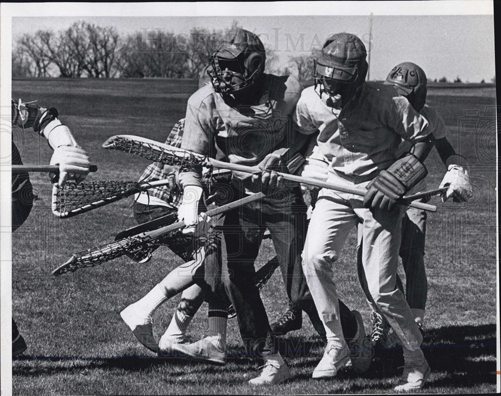 1963 Press Photo Lacrosse players - Historic Images