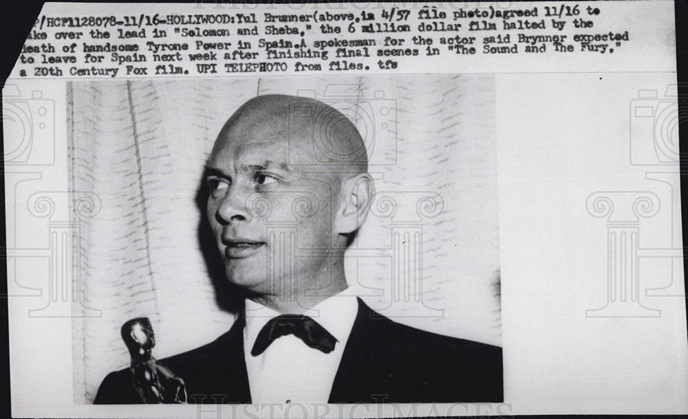 1958 Press Photo Yul Brynnner - Historic Images