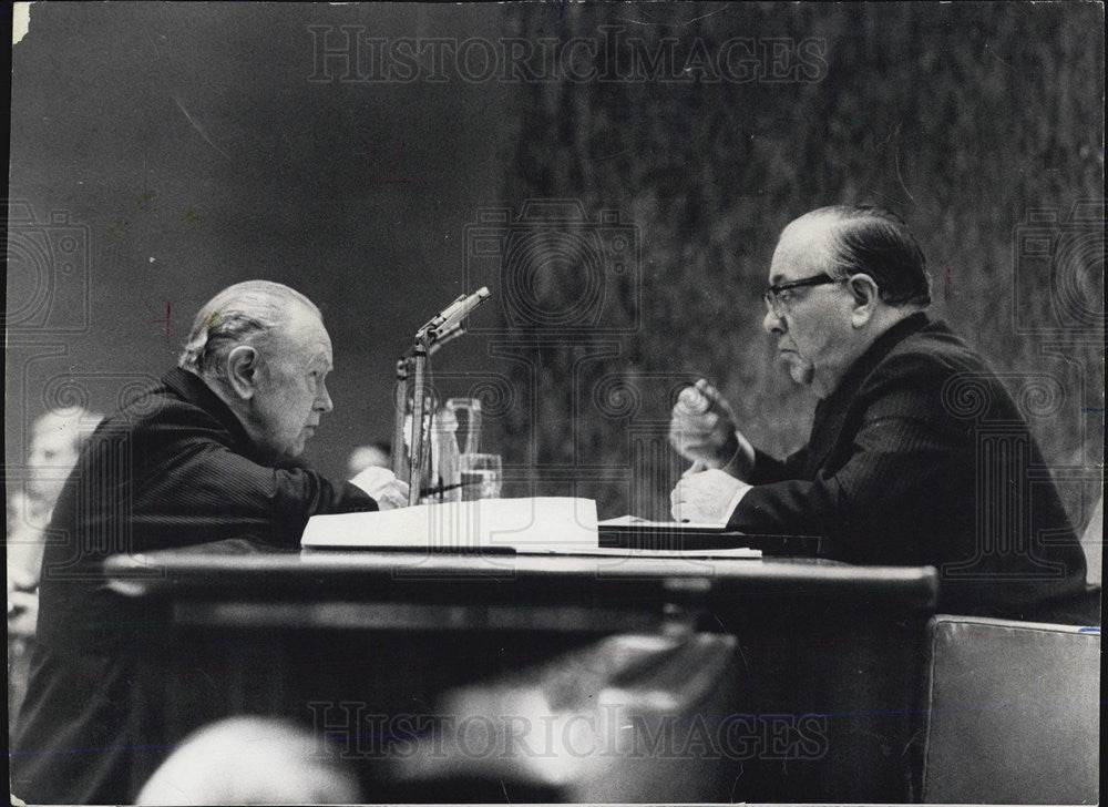 1973 Press Photo Mayor Daley and Ald.Thomas E. Keane. - Historic Images