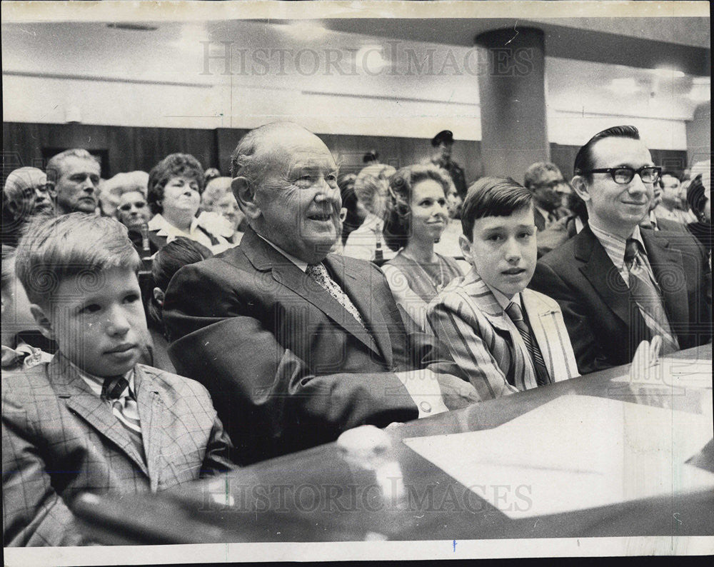 1971 Press Photo Thomas Keane,with son and father Mayor Ald. Thomas E.Keane - Historic Images