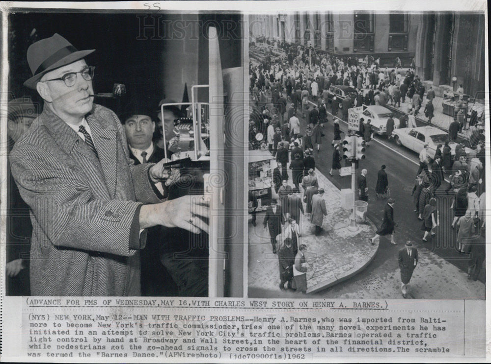 1962 Press Photo Henry A. Barnes New York Traffic Commissioner - Historic Images