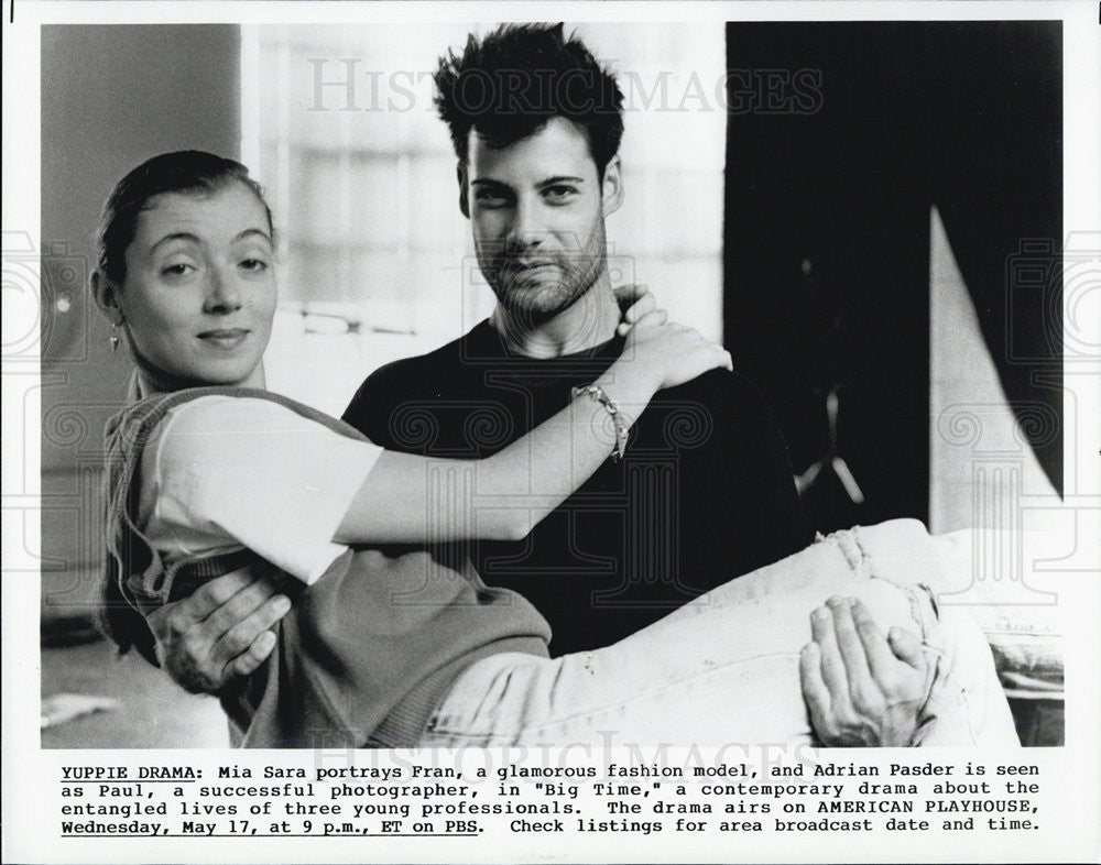 1989 Press Photo Mia Sara and Adrian Pasder in American Playhouse - Historic Images