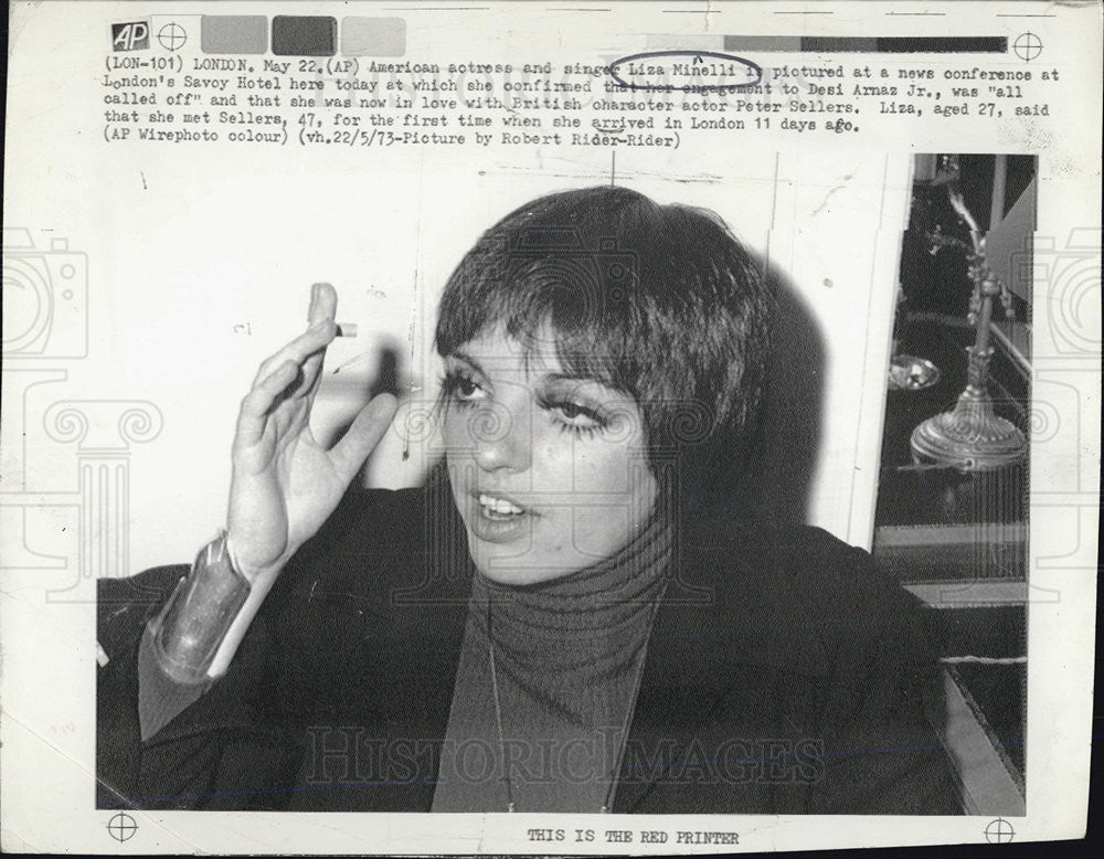 1973 Press Photo Liza Minelli American Actress and Singer. - Historic Images